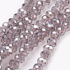 Electroplate Glass Beads Strands GLAA-K027-PL-A01-1