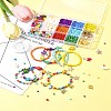 DIY Glass Seed & Synthetic Turquoise & Natural Cowrie Shell Bracelets Making Kits DIY-FS0007-11A-10