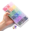 594pcs 18 Colors Transparent Crackle Acrylic Beads CACR-YW0001-04-5
