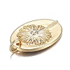 Brass Micro Clear Cubic Zirconia Pendants ZIRC-F120-087G-3