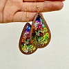 Colorful Acrylic Teardrop Dangle Earrings PW-WG3975F-03-1