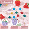 42Pcs 7 Styles Glass Pendants PALLOY-AR00019-4