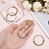 2 Pairs 2 Colors 304 Stainless Steel Mesh Chains Hoop Earrings EJEW-BBC0001-73C-3