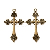Cross Tibetan Style Alloy Big Pendants LS-TIBEP-Q058-04AB-FF-1