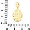 Brass Clear Cubic Zirconia European Dangle Pendants KK-D325-28G-10-3