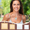 DIY Blank Square Pendant Making Kit DIY-UN0005-44-6