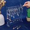 1 Set Transparent Acrylic Earring Hanging Display Stands EDIS-FH0001-09-3