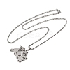 201 Stainless Steel Hollow Cute Cat Pendant Necklaces for Women LS-NJEW-K283-38P-2