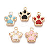 Rack Plating Alloy Enamel Pendants ENAM-T024-01M-G-1