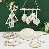 2 Sets Triangle Wood Hoop Rings Macrame for DIY Craft Making DIY-BC0009-97-7