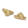 304 Stainless Steel Textured Heart Links Connector Charms STAS-D211-14A-G-2