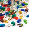 100Pcs Faceted Teardrop Glass Pendants GLAA-KS0001-11-2