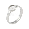 Non-Tarnish 304 Stainless Steel Adjustable Ring Components STAS-Z064-07P-01-1