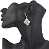 3 Pairs Handmade Glass Seed Beads Flower Leverback Earrings EJEW-MZ00578-5
