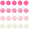 Rubberized Style Imitated Silicone Acrylic Beads MACR-PA0001-06B-01-6