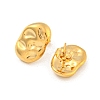 Oval 304 Stainless Steel Ear Studs EJEW-L290-014G-2