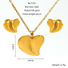 304 Stainless Steel Pendant Necklaces & Stud Earrings FS-WG14082-12-1