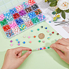 480Pcs 24 Colors Drawbench Glass Round Beads GLAD-DC0001-01-3