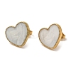 Ion Plating(IP) 304 Stainless Steel Heart Stud Earrings EJEW-C114-11A-G-2