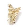 Brass Pave Clear Cubic Zirconia Pendants KK-Z061-15G-01-1