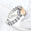 Brass Micro Pave Cubic Zirconia Cuff Rings RJEW-D313-02PG-2