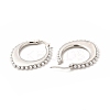 Oval Rack Plating Brass Hoop Earrings for Women EJEW-H091-18P-2