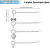 8Pcs 4 Style Alloy Boot Strap Chains HJEW-CA00037-2