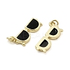 Brass Enamel Pendants KK-U060-27G-2