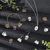 80Pcs 8 Style Tibetan Style Alloy Pendant Enamel Settings TIBEP-CA0001-11-4