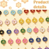 40Pcs 10 Colors Zinc Alloy Enamel Sunflower Connector Charms ENAM-FS0002-43-3
