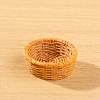Resin Bamboo Rattan Miniature Basket Ornaments PW-WG81F97-06-1