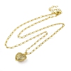 Brass Clear Cubic Zirconia Heart Pendant Necklaces for Women LS-NJEW-R100-01G-2