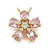 Rack Plating Brass Micro Pave Cubic Zirconia Pendants KK-K401-55G-1