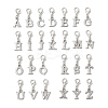 26Pcs Letter A~Z Alloy Rhinestone Pendant Decorations HJEW-JM02651-1