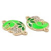 Alloy Crystal Rhinestone Connector Charms FIND-C019-31KCG-4