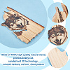 Wood Animal Hanging Ornaments HJEW-WH0053-08F-4