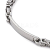 Tarnish Resistant 201 Stainless Steel ID Bracelets BJEW-F331-08P-2
