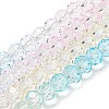 Transparent Painted Glass Beads Strands LS-DGLA-A034-T6mm-A21-2