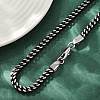 5MM 304 Stainless Steel Wheat Chain Necklaces for Women Men NJEW-Z093-04EB-1