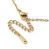 201 Stainless Steel Sun with Eye Pendant Necklace with Cable Chains NJEW-Q317-02G-4