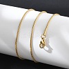 Ion Plating(IP) 304 Stainless Steel Round Snake Chain Necklace for Men Women NJEW-K245-016C-4