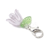 Flower Acrylic & Plastic Imitation Pearl Beads Pendant Decorations HJEW-JM03231-01-5