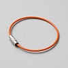 Carbon Steel with PVC Wire Cord AJEW-WH0314-897G-2