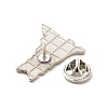 Dog Enamel Pin with Brass Butterfly Clutches JEWB-A006-01E-3