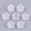 Transparent Spray Painted Glass Beads GLAA-S183-22A-1