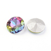 Pointed Back & Back Plated Glass Rhinestone Cabochons LS-RGLA-J012-10mm-001VO-2