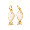 Rack Plating Brass Micro Pave Cubic Zirconia Pendants KK-H486-14G-02-1