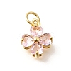 Brass Micro Pave Cubic Zirconia Pendants KK-V008-11G-06-2