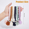 6Pcs 6 Colors Handmade Braided Wrist Lanyard Pendant Decorations AJEW-GL0002-24-2