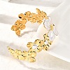 304 Stainless Steel Cuff Bangles for Women BJEW-F509-03E-G-3